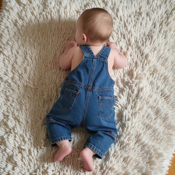 Cherokee Baby Bear Crossing Denim Overalls size 3-6 Months - Picture 14 of 14
